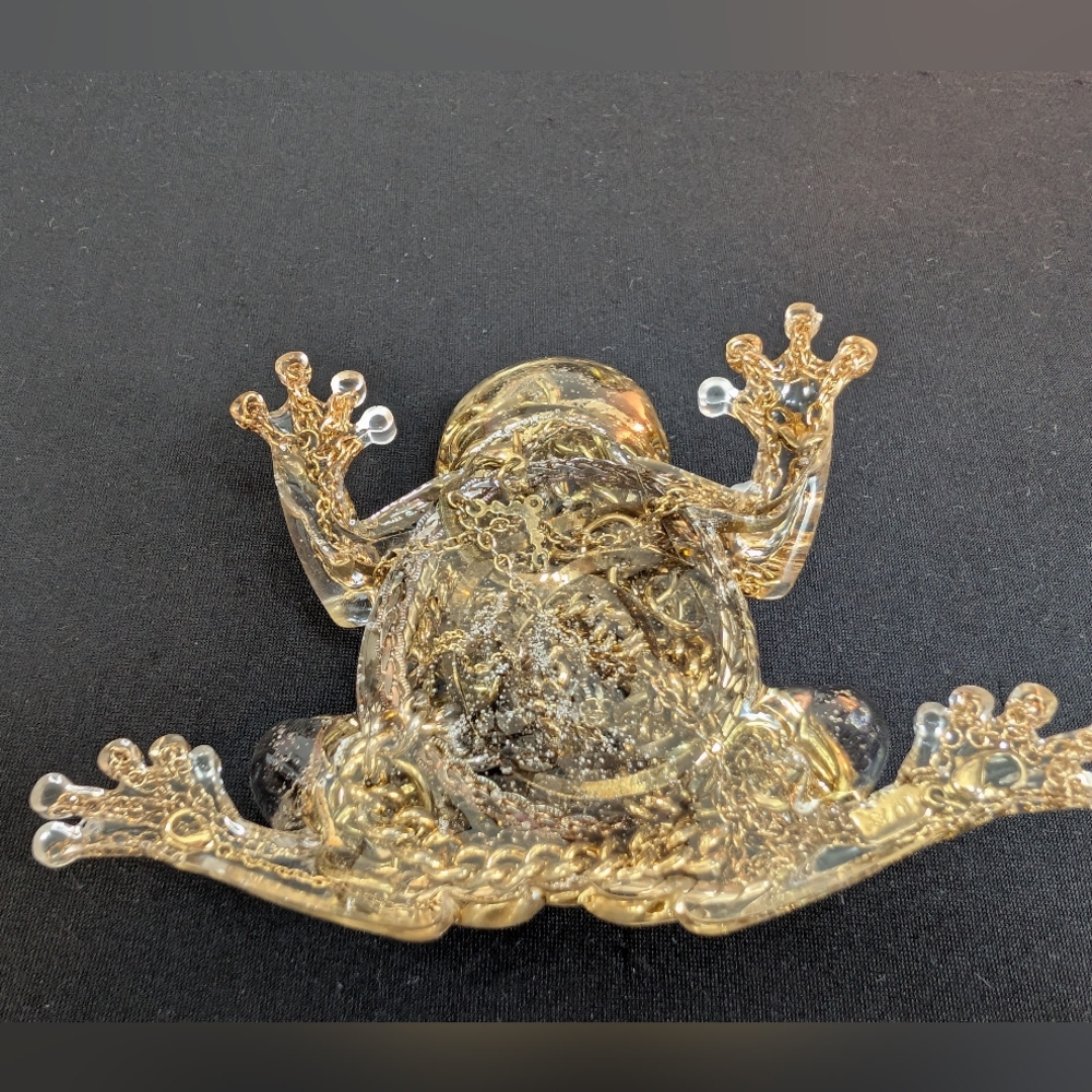 NWT Handmade Chain Jewelry Frog Vintage Upcycled Decor Gift - Picture 7 of 8